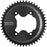 Wolf Tooth Aero 110 Asymmetric BCD Chainring - 46t, 110 Asymmetric BCD, 4-Bolt, Drop-Stop ST, For Shimano GRX 800 Series, Black