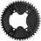 Wolf Tooth Aero 110 Asymmetric BCD Chainring - 50t, 110 Asymmetric BCD, 4-Bolt, Drop-Stop ST, For Shimano GRX 800 Series, Black