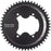 Wolf Tooth Aero 110 Asymmetric BCD Chainring - 50t, 110 Asymmetric BCD, 4-Bolt, Drop-Stop ST, For Shimano GRX 800 Series, Black