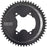 Wolf Tooth Aero 110 Asymmetric BCD Chainring - 52t, 110 Asymmetric BCD, 4-Bolt, Drop-Stop ST, For Shimano GRX 800 Series, Black