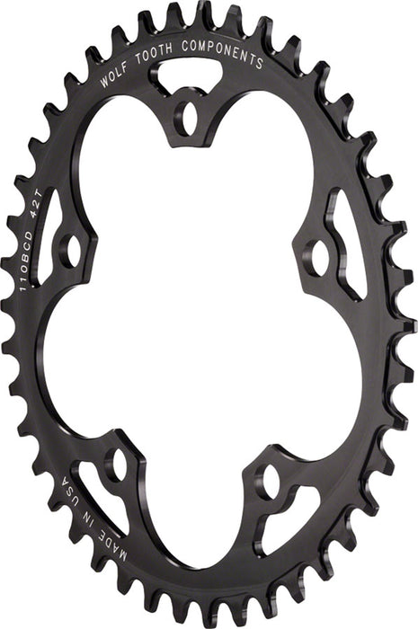 Wolf Tooth Components Cyclocross chainring, 110BCD 38T - black