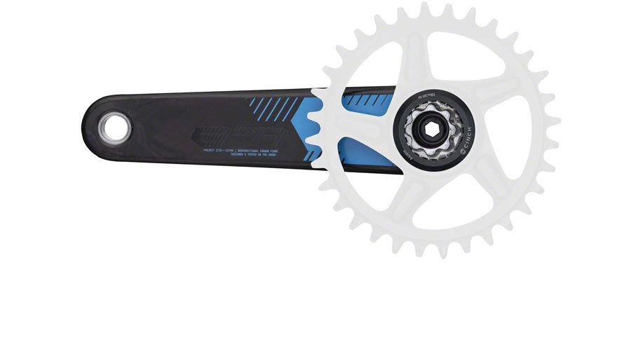 RaceFace Era Crankset - 160mm, Direct Mount, 136mm Spindle with CINCH Interface, Carbon, Blue