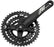 Samox AF26 Crankset - 175mm, 9-Speed, 44/32/22t, 104/64 BCD, JIS Square Taper Spindle Interface, Spindle Bolts Sold Separate, Black