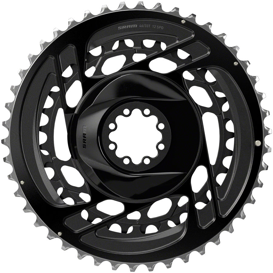 SRAM Force 2x Chainring Kit - 46/33t, 2x12-Speed, 8-Bolt, Direct Mount, Black, D2