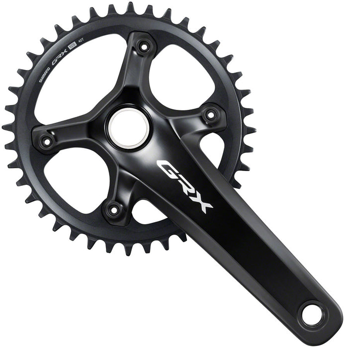 Shimano GRX FC-RX820-1 Crankset - 165mm, 12-Speed, 42t, Asymmetric110  BCD, Hollowtech II, Black