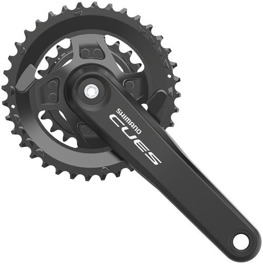 Shimano CUES FC-U4000-2 Crankset - 175mm, 9/10/11-Speed, 36/22t, Riveted, Square Taper JIS Spindle Interface, Black