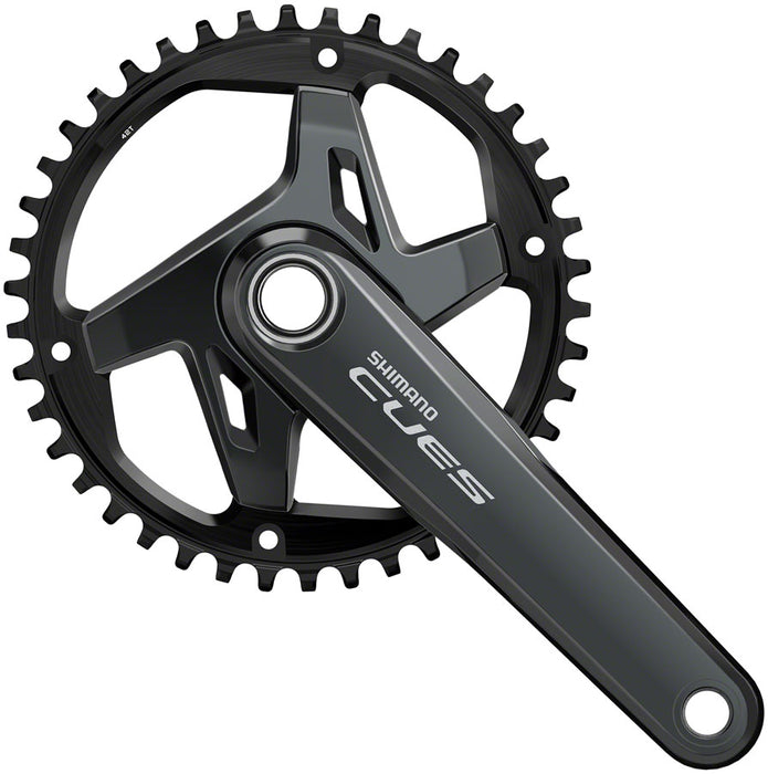 Shimano CUES FC-U8000-1 Crankset - 170mm, 9/10/11-Speed, 42t, Asymmetric 96 BCD, Hollowtech II, Black