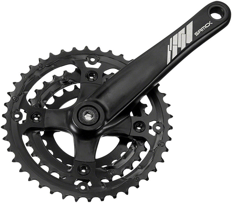 Samox AF26 Crankset - 170mm, 10-Speed, 44/32/22t, 104/64 BCD, JIS Square Taper Spindle Interface, Spindle Bolts Sold Separate, Black