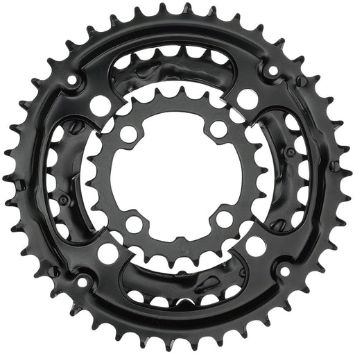 Samox 310ASS Chainring Set - 40/30/22t, 96/64 BCD, Aluminum Outer Ring, Steel Middle/Inner Ring, Black
