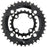 Samox 231AS Chainring Set - 36/22t, 104/64 BCD, Aluminum Outer Ring/Steel Inner Ring, Black