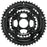 Samox 317SSS Chainring Set - 48/38/28t, 104/Riveted BCD, Steel Rings, Black