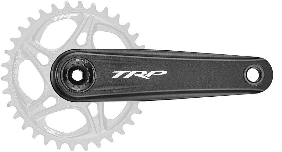TRP CK-8070 DH Crankset - 165mm, 7-Speed, For 83mm DH Frame BB, DM CINCH Chainring Interface, 30mm Spindle, Sandblasted Black