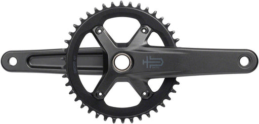 microSHIFT Sword 1x Crankset - 175mm, 10-Speed, 42t, 110 Asym BCD,  24mm Spindle, Black