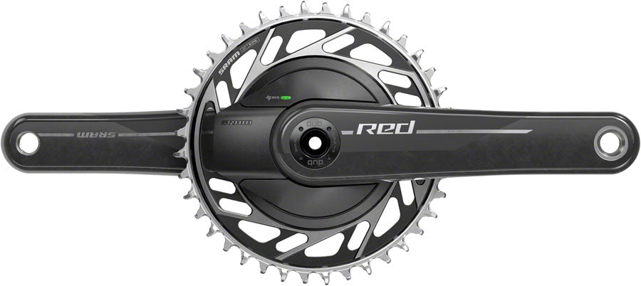 SRAM RED 1x XPLR AXS Power Meter Wide Crankset - 165mm, 13-Speed, 40t Threaded Mount, 8-Bolt PM Spider, DUB Spindle, Natural Carbon, E1