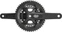 microSHIFT Sword Black 2x Crankset - 175mm, 9-Speed, 48/31t, 110/80 Asym BCD, JIS Square Taper Spindle Interface, Black