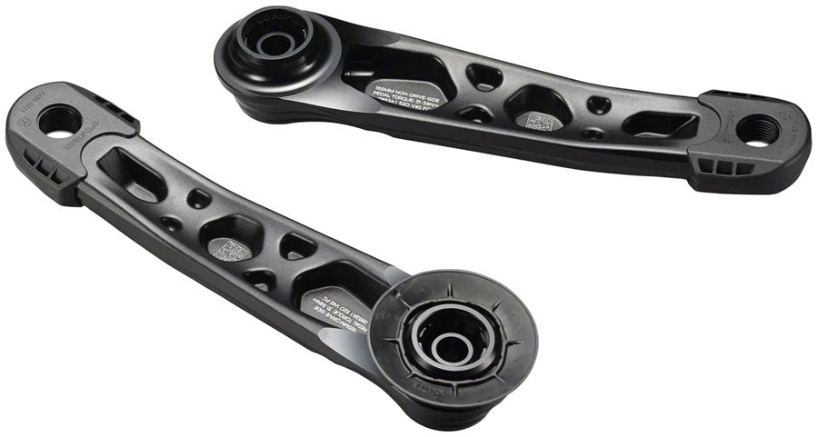 e*thirteen Helix Race Alloy e*spec Crank Arm Set - DUB, 12mm Offset, 160mm, with Self Extractor, Black
