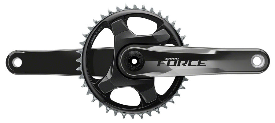 SRAM Force 1 AXS Crankset - 172.5mm, 12-Speed, 40t, 107 BCD, Cannondale Ai, DUB Spindle Interface, Gloss Carbon, D1