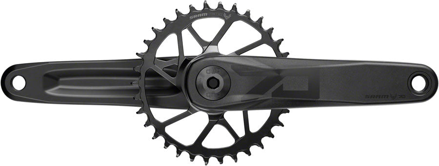 SRAM Eagle 70 T-Type Wide Crankset - 160mm, 12-Speed, 32t Chainring, Direct Mount, 2-Guards, DUB Spindle Interface, Black