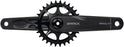 Samox Silver TM-1 Crankset - 160mm, 3-Bolt Direct Mount 30t Chainring, 24mm Chromoly Spindle, Black