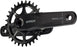 Samox Silver TM-1 Crankset - 155mm, 3-Bolt Direct Mount 30t Chainring, 24mm Chromoly Spindle, Black