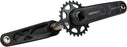 Samox Silver DJ-1 Crankset - 155mm, 3-Bolt Direct Mount 25t Chainring, 24mm Chromoly Spindle, Black