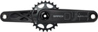 Samox Silver DJ-1 Crankset - 160mm, 3-Bolt Direct Mount 25t Chainring, 24mm Chromoly Spindle, Black