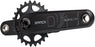 Samox Silver DJ-1 Crankset - 160mm, 3-Bolt Direct Mount 25t Chainring, 24mm Chromoly Spindle, Black
