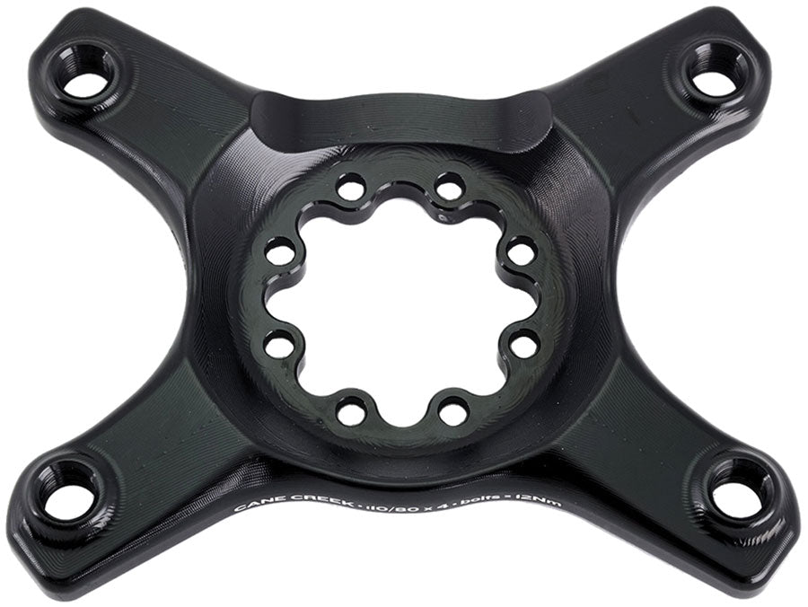 Cane Creek eeWings Chainring Spider - 4-Bolt, 110 and 80 Asymmetric BCD, 8-Bolt Mount Type, Shimano GRX 1x and 2x Systems, Black