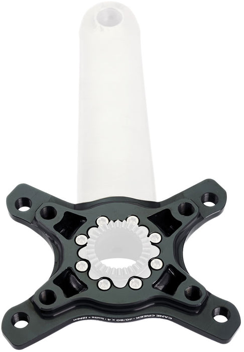 Cane Creek eeWings Chainring Spider - 4-Bolt, 110 and 80 Asymmetric BCD, 8-Bolt Mount Type, Shimano GRX 1x and 2x Systems, Black