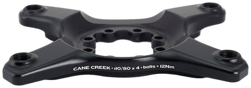 Cane Creek eeWings Chainring Spider - 4-Bolt, 110 and 80 Asymmetric BCD, 8-Bolt Mount Type, Shimano GRX 1x and 2x Systems, Black