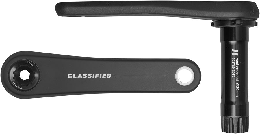 Classified Aero Road Crankset - 170mm, 30mm Spindle, Carbon, Black