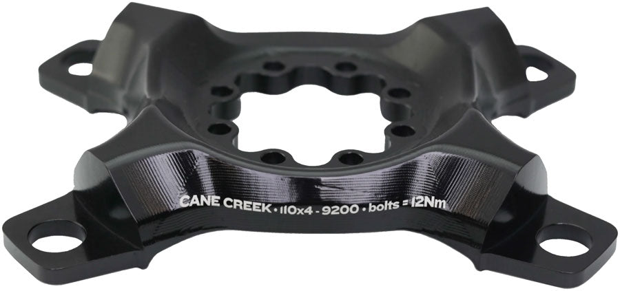 Cane Creek eeWings Chainring Spider - 4-Bolt, 110 Asymmetric BCD, 8-Bolt Mount Type, For Shimano Dura-Ace 9200, Black