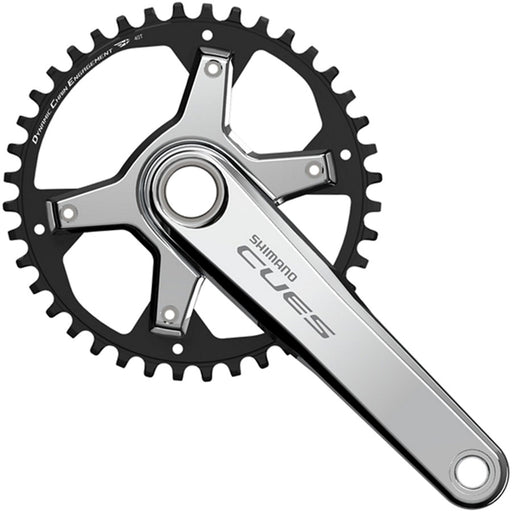 Shimano CUES FC-U6030-1 Crankset - 172.5mm, 9/10/11-Speed, 40t, Asymmetric 110 BCD, Silver