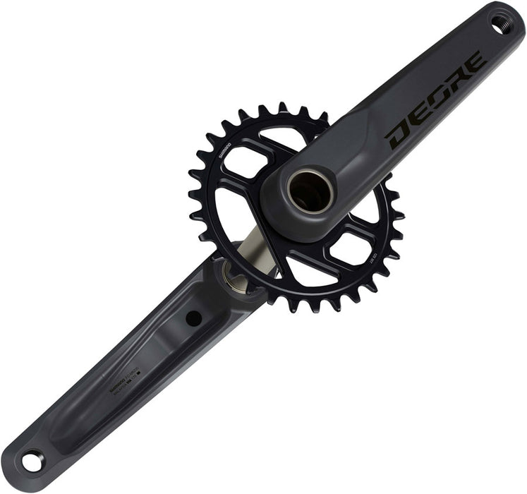 Shimano Deore FC-M6200 Crankset - 170mm, 12-Speed, 30t, 55mm Chainline, Dark Gray/Black