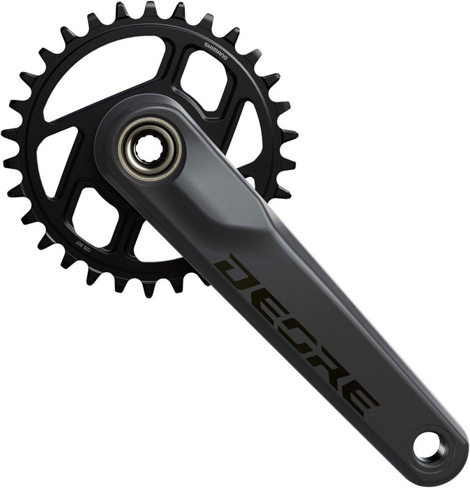 Shimano Deore FC-M6200 Crankset - 165mm, 12-Speed, 30t, 55mm Chainline, Dark Gray/Black