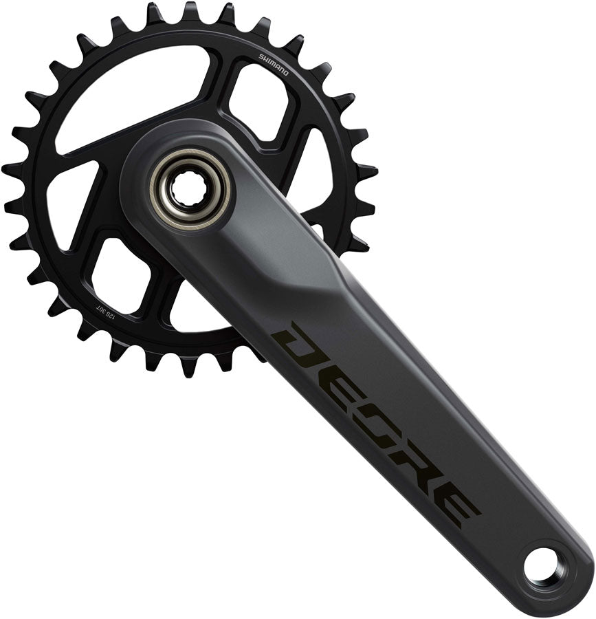 Shimano Deore FC-M6200 Crankset - 165mm, 12-Speed, 30t, 55mm Chainline, Dark Gray/Black