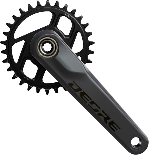 Shimano Deore FC-M6200 Crankset - 170mm, 12-Speed, 30t, 55mm Chainline, Dark Gray/Black
