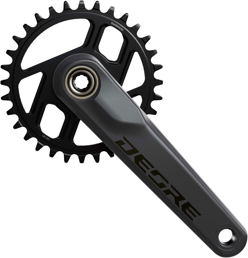 Shimano Deore FC-M6200 Crankset - 165mm, 12-Speed, 32t, 55mm Chainline, Dark Gray/Black