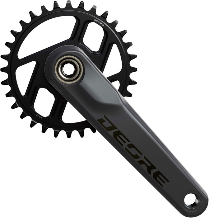 Shimano Deore FC-M6200 Crankset - 175mm, 12-Speed, 32t, 55mm Chainline, Dark Gray/Black