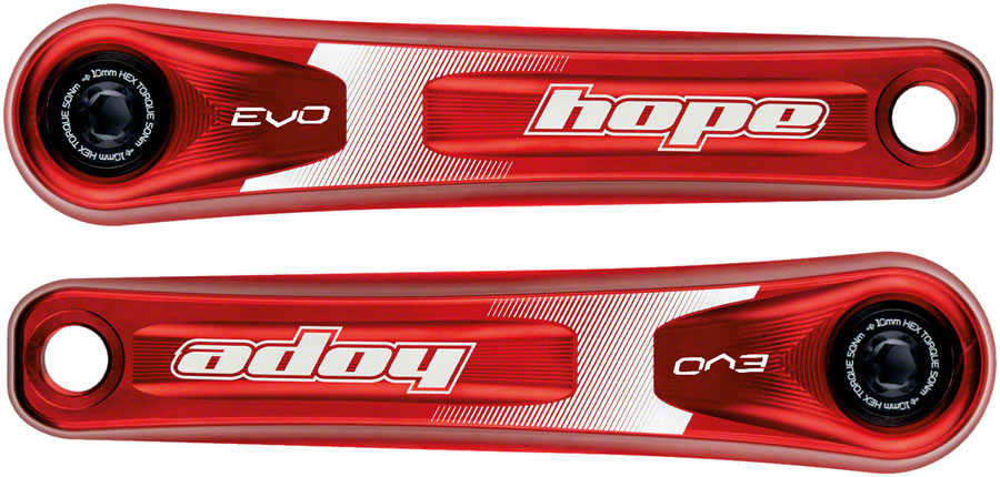 Hope Evo Crankset - 170mm, Direct Mount, 30mm Spindle, For 68/73mm Rear Spacing, Red