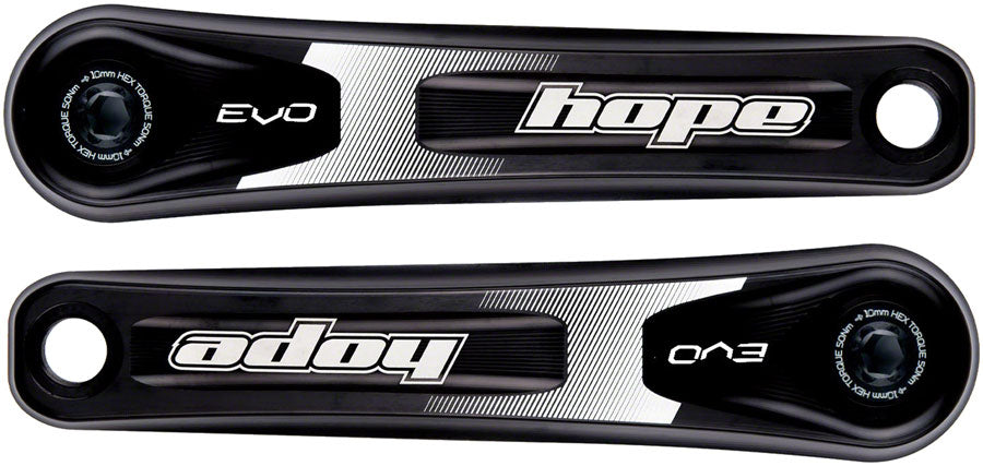 Hope Evo Crankset - 175mm, Direct Mount, 30mm Spindle, For 73mm Super Boost Rear Spacing, Black