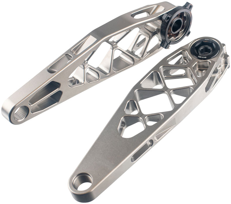 5DEV Titanium MTB Crankset - 165mm, 8-Bolt DM Chainring Interface, Raw Ti