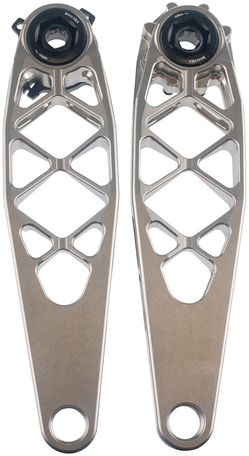 5DEV Titanium MTB Crankset - 165mm, 8-Bolt DM Chainring Interface, Raw Ti