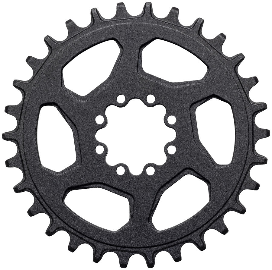 Samox Gold Direct Mount Chainring - 30t, 8-Bolt, 0mm Offset, Aluminum, Sandblast Anodized Black