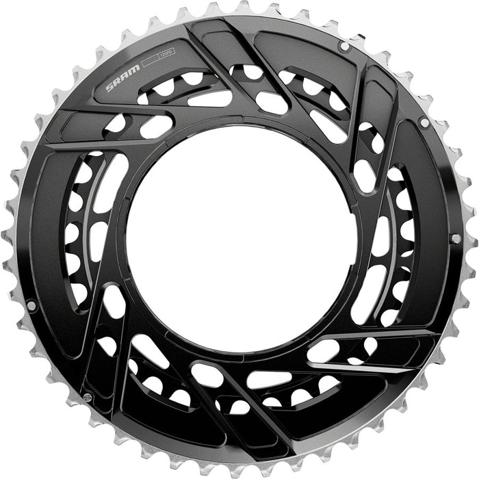 SRAM Force 2x Thread Mount Chainring - 46/33t, 12-Speed, Thread Mount (For Force E1 AXS PM Spider), Black, E1