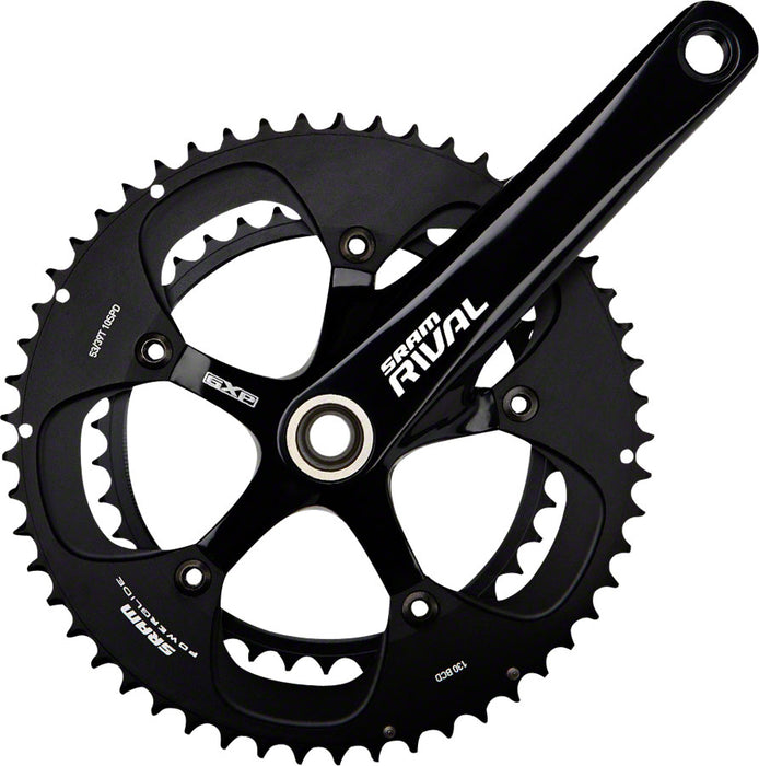 SRAM Rival Black 68mm 175mm 50/34 Black Rings Crankset with GXP Bottom