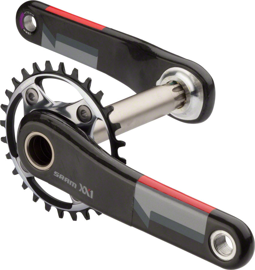 SRAM XX1 170mm Fat Bike GXP Crankset 168mm Q-factor with 76mm BCD 28T