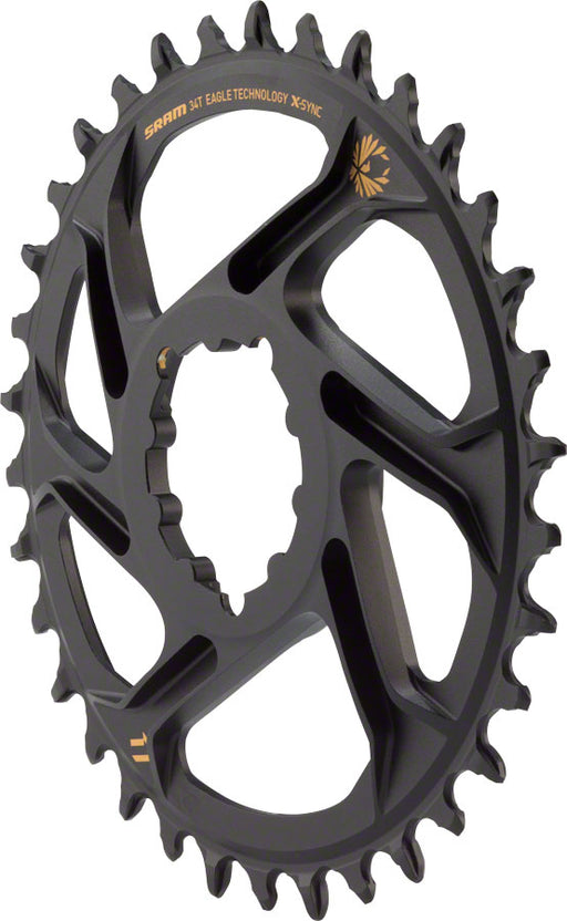 SRAM X-Sync 2 Eagle Direct Mount Chainring 34T 6mm Offset with Gold Logo