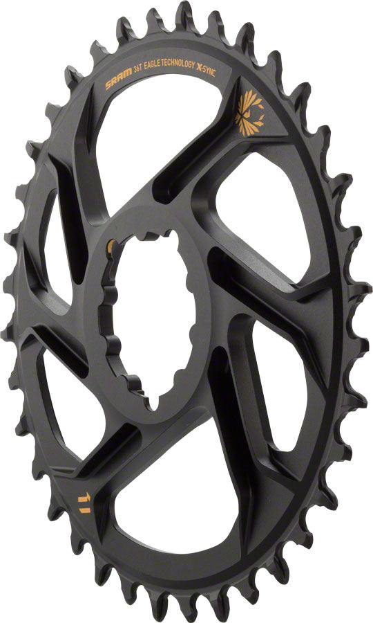 SRAM X-Sync 2 Eagle Direct Mount Chainring 36T 6mm Offset with Gold Logo