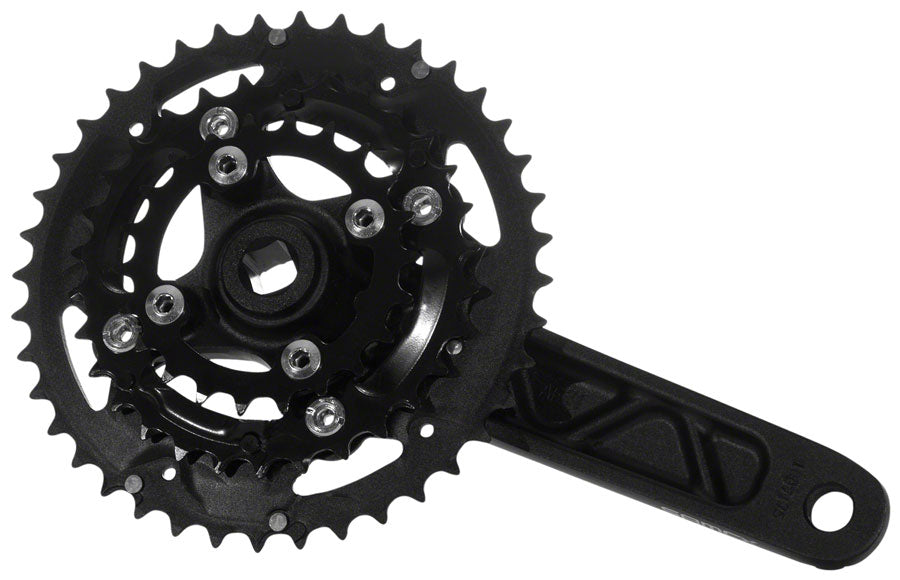Samox X3s Crankset - 175mm, 9/10 Speed, 40/30/22t, 96/64 BCD, JIS Square Taper Spindle Inferface, Black